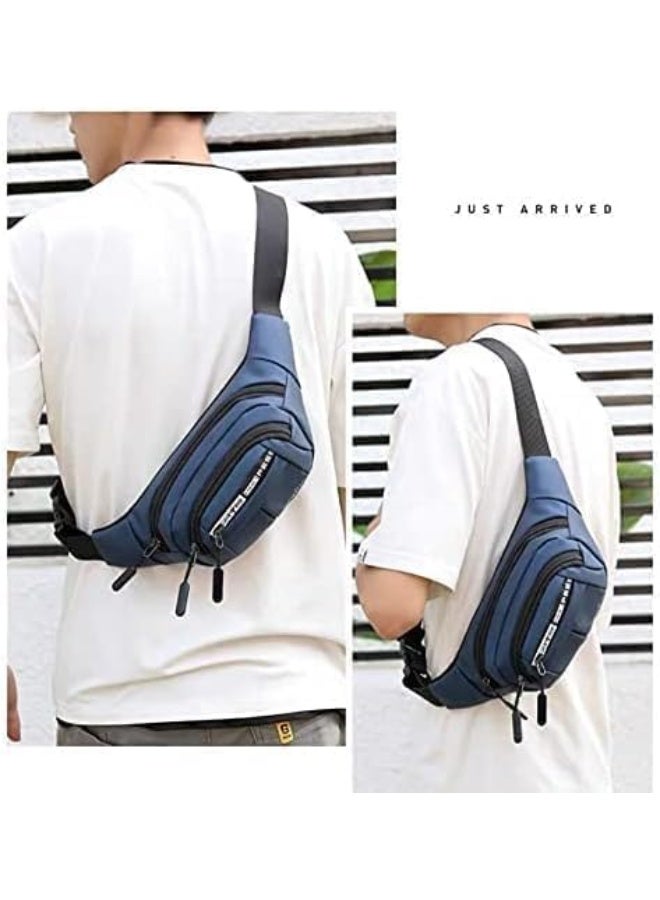 حقيبة خصر مضادة للماء للجنسين بثلاثة جيوب - اسود - Image 3